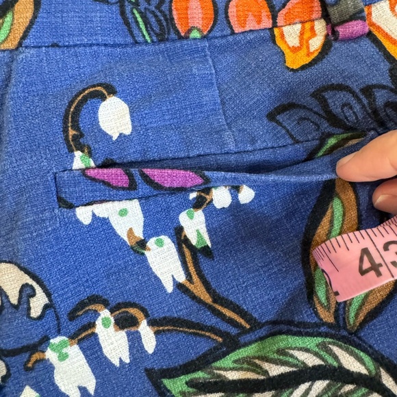 J crew blue & Orange floral cotton shorts - Picture 6 of 15